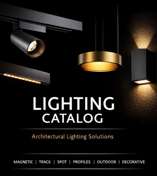 Luxury interior with architectural spotlights
